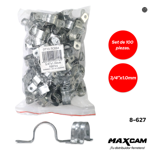 [8-627] ABRAZADERA EMT DOBLE x 3/4 X UNID DIESEL T 8-627