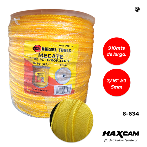 [8-634] MECATE AMAR 3/16 x 10 KG DIESEL T 8-634