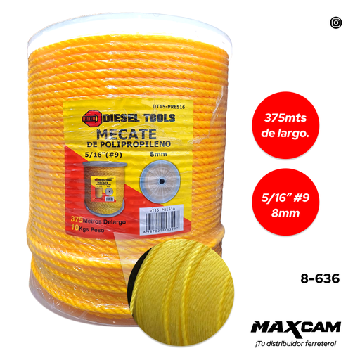 [8-636] MECATE AMAR 5/16 x 10 KG DIESEL T 8-636