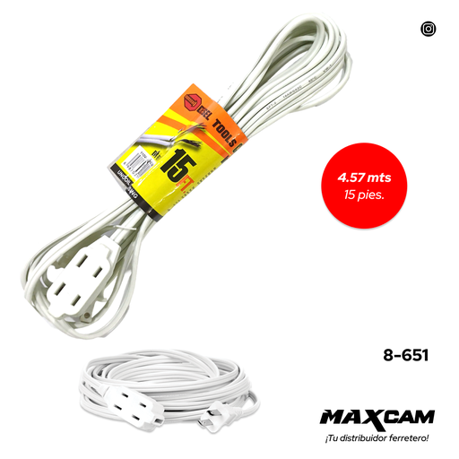 [8-651] EXTENSION ELECTRICA BLANCA 4.57 MTS DIESEL T 8-651