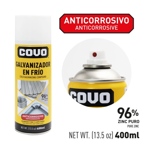 [8-732] SPRAY GALVANIZADO EN FRIO 400 ML COVO 8-732