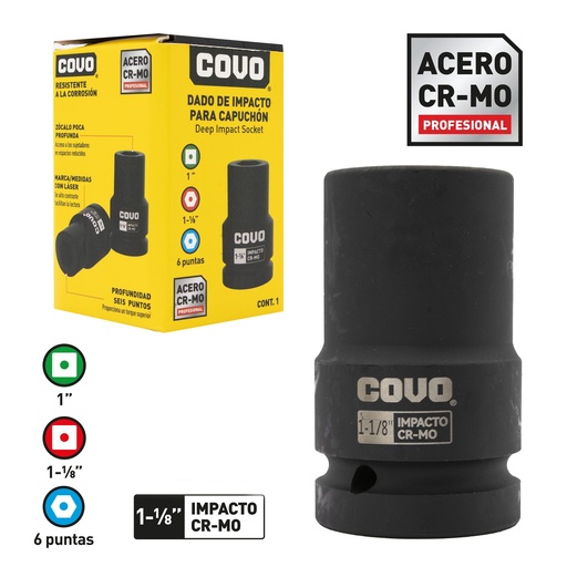 [8-771] DADOS DE IMPACTO x 1 1/8" COVO 8-771