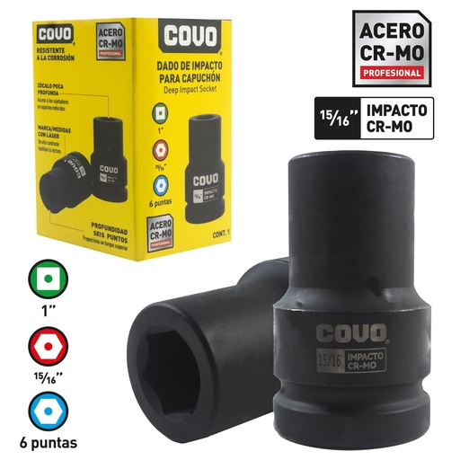 [8-776] DADOS DE IMPACTO x 15/16" COVO 8-776