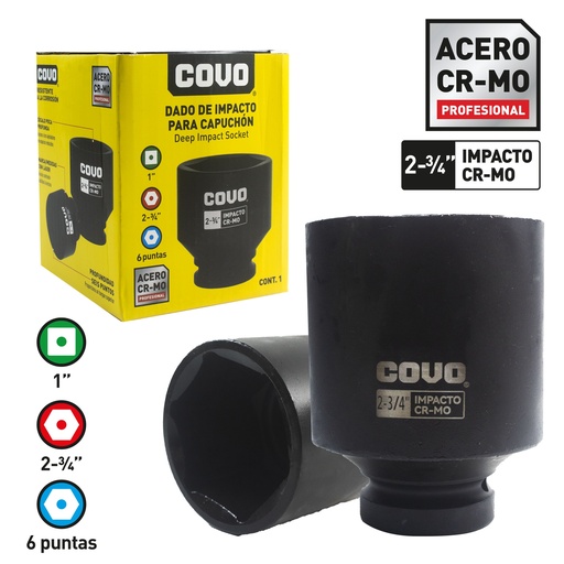 [8-781] DADOS DE IMPACTO x 2 3/4" COVO 8-781