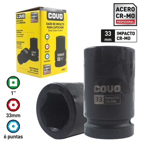 [8-787] DADOS DE IMPACTO x 33MM COVO 8-787