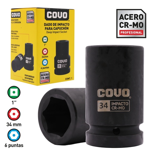 [8-788] DADOS DE IMPACTO x 34MM COVO 8-788
