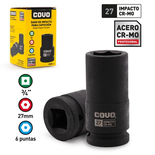 [8-796] DADOS DE IMPACTO x 27MM COVO 8-796