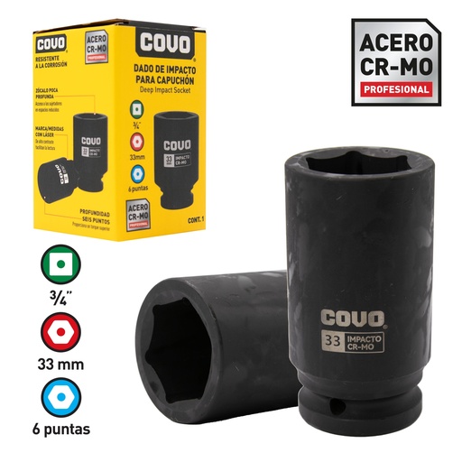 [8-798] DADOS DE IMPACTO x 30MM COVO 8-798