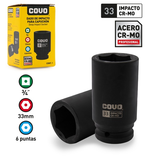 [8-799] DADOS DE IMPACTO x 33MM COVO 8-799