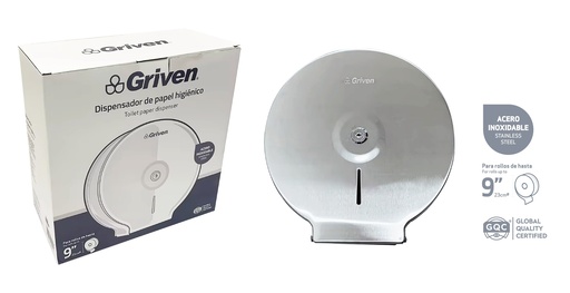 [8-813] DISPENSADOR DE PAPEL HIGIENICO GRIVEN 8-813