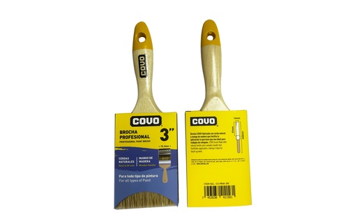 [8-843] BROCHA M/MADERA CERDA BLANCA 3" COVO 8-843