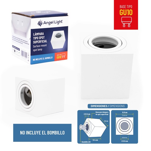 [8-857] LAMPARA LED CUAD SUPERF BLANCA ANGEL L 8-857