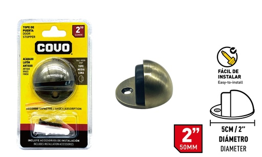 [8-878] TOPE P/PUERTA BRONCE COVO 8-878