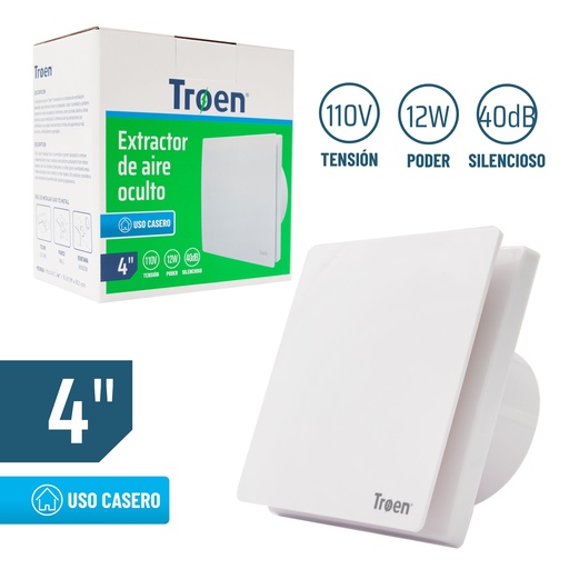 [8-887] EXTRACTOR DE AIRE TECHO 4" TROEN 8-887