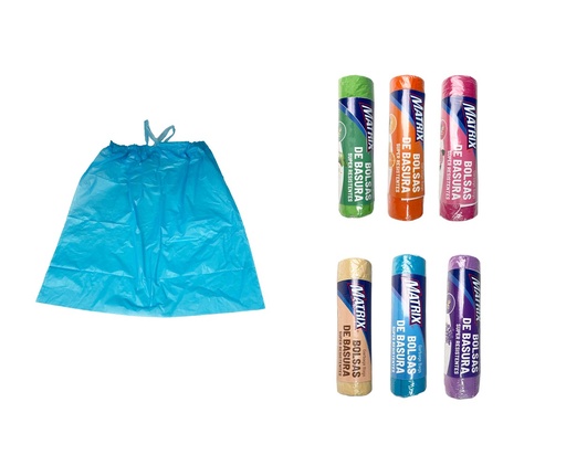 [8-963] BOLSA DE BASURA 50x50CM 5KG x 10 UNID MATRIX 8-963 (DESC) 