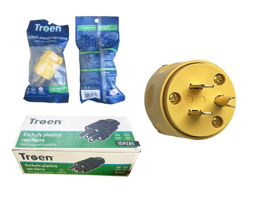 [8-991] ENCHUFE VINIL 2P+ T TROEN 8-991