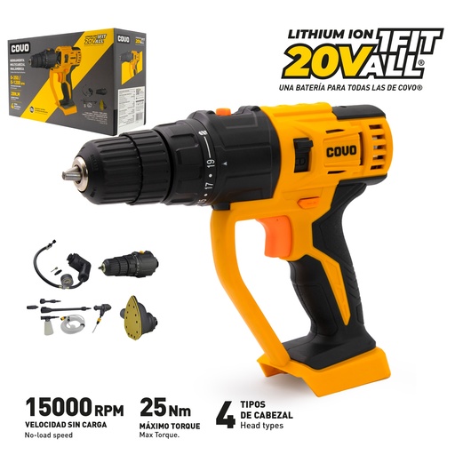 [9-090] HERRAMIENTA MULTICABEZAL INALAMBRICO 20V COVO 9-090