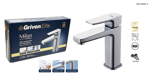 [9-099] LLAVE LAVAMANO MONOMANDO MILAN GRIVEN ELITE 9-099