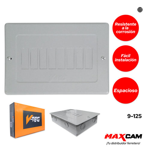 [9-125] CAJA BREAKER EMPOTRAR 8 CIRCUITO V-TEG 9-125