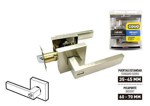 [9-204] CERRADURA BAÑO C/MANILLA RECTA SATIN COVO 9-204
