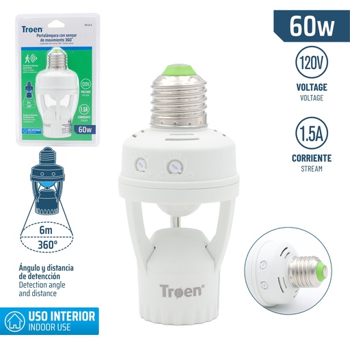 [7-002] SOCATE C/SENSOR DE MOVIMIENTO TROEN 7-002