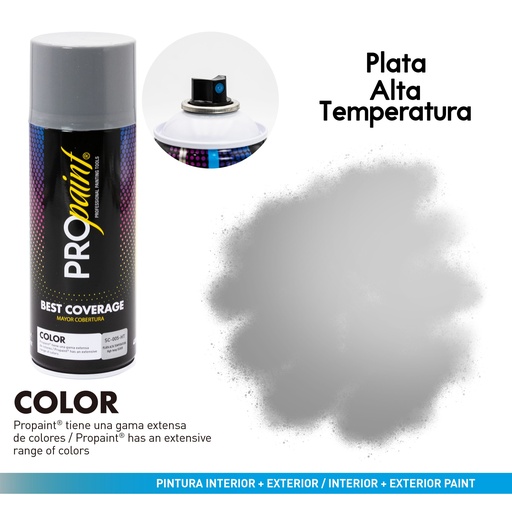 [7-010] SPRAY PLATA ALTA TEMPERATURA PRO PAINT 7-010