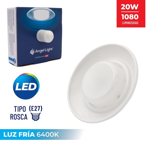 [7-038] LAMPARA LED BLANCA OVNI 20W ANGEL LIGHT 7-038