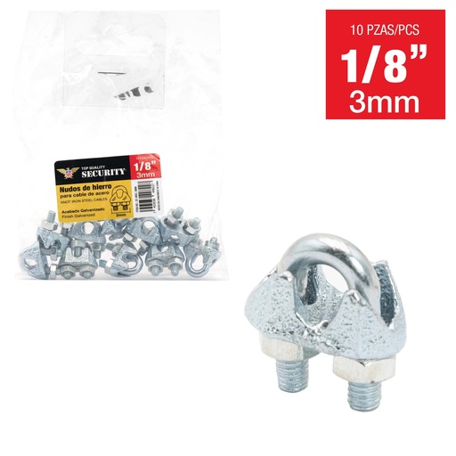 [7-050] PERRO PARA GUAYA 1/8 (3mm) x UNID SECURITY 7-050
