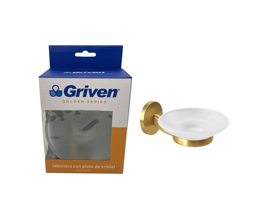 [7-078] JABONERA C/PLATO GRIVEN GOLD 7-078