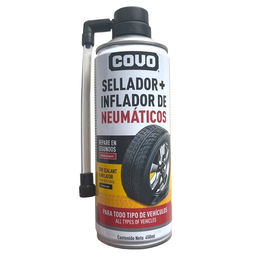 [7-100] SELLADOR + INFLADOR DE iCAUCHOS x 450ML COVO 7-100