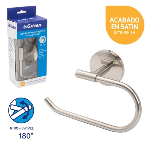 [7-112] SOPORTE P/PAPEL HIGIENICO GRIVEN 7-112