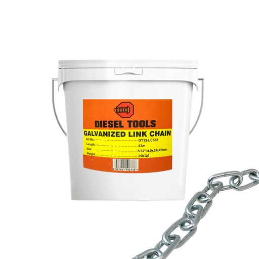 [7-163] CADENA GALVANIZADA x 5/32 x 25KG DIESEL TOOL 7-163