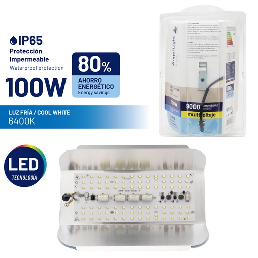 [7-207] REFLECTOR LED LIVIANO 100W 110/220V ANGEL LIGHT 7-207 (DES)