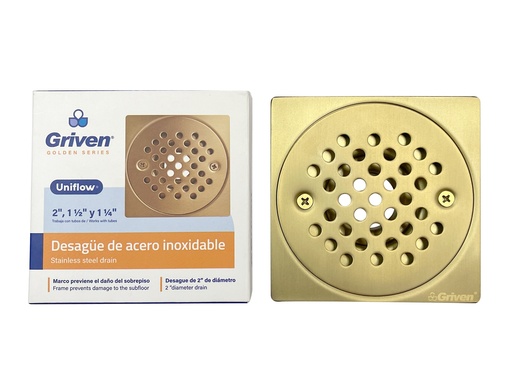 [7-245] REJILLA CUAD PERFORADA UNIFLOW GRIVEN GOLD 7-245