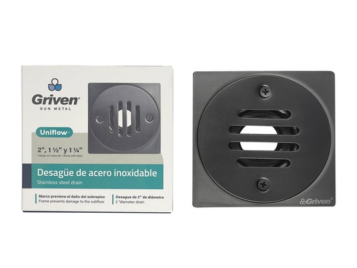 [7-248] REJILLA CUAD STANDARD UNIFLOW GRIVEN GUN METAL 7-248o