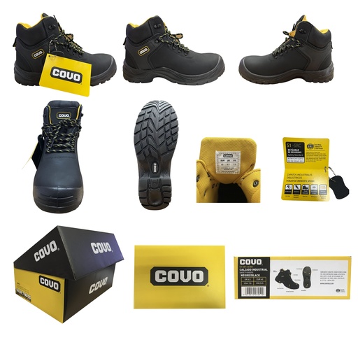 [7-291] BOTAS DE SEGURIDAD NEGRA N 40 COVO 7-291