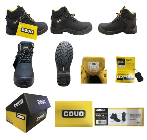 [7-292] BOTAS DE SEGURIDAD NEGRA N 41 COVO 7-292