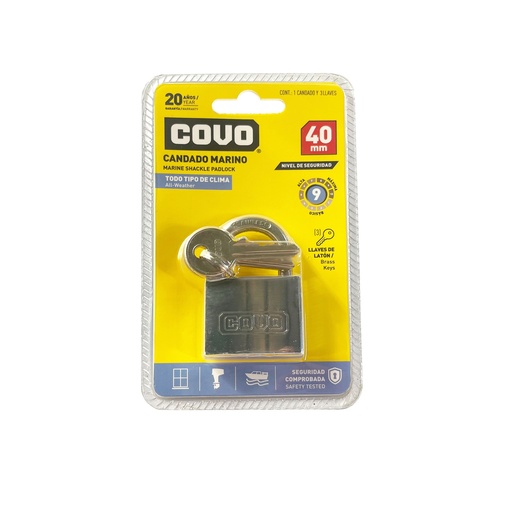 [7-304] CANDADO MARINO ARCO 40MM COVO 7-304