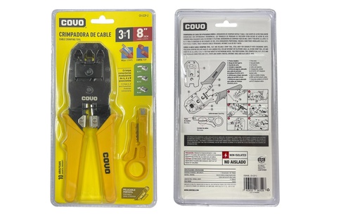 [7-364] CRIMPEADORA PONCHADORA 3 EN 1 COVO 7-364