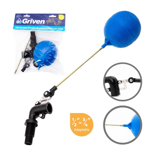 [7-384] FLOTANTE PVC x 3/4 Y 1/2" CON BOYA AZUL GRIVEN 7-384