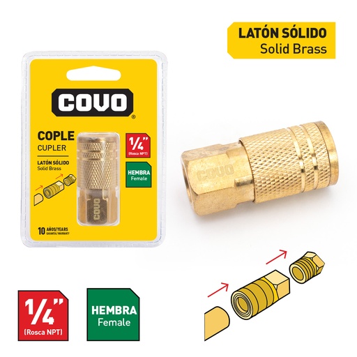 [7-459] ACOPLE HEMBRA 1/4" COVO 7-459