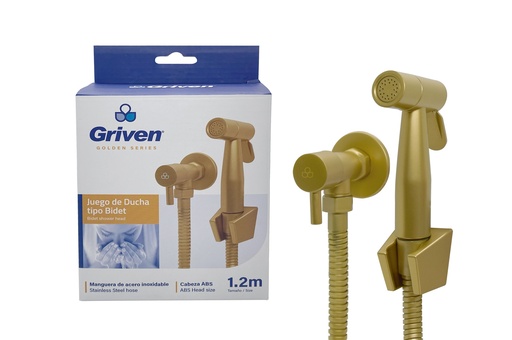 [7-468] DUCHA TELEFONO 1,2 MTS GRIVEN GOLD 7-468