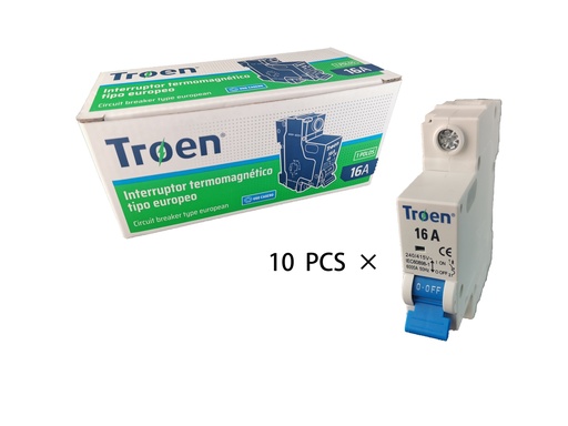 [7-549] BREAKER TERMOMAGNETICO 1P x 16 AMP TROEN 7-549