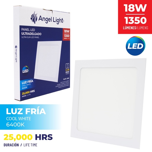 [7-565] PANEL LED EMP CUAD LUZ FRIA 18W ANGEL L 7-565