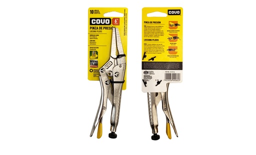 [7-589] ALICATE DE PRESION PUNTA LARGA 6" COVO 7-589