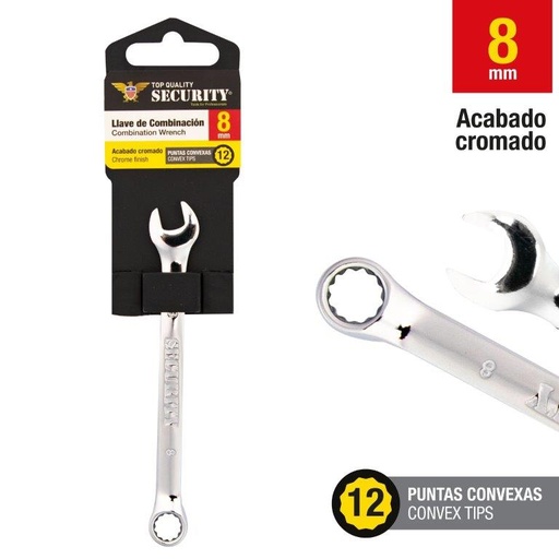 [7-597] LLAVE COMBINADA x 8MM SECURITY 7-597