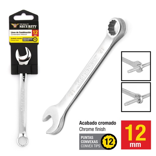 [7-601] LLAVE COMBINADA x 12MM SECURITY 7-601