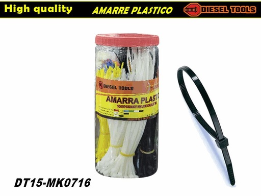 [7-668] KIT TIRRAP COLORES X 1000 UNID DIESEL TOOLS 7-668