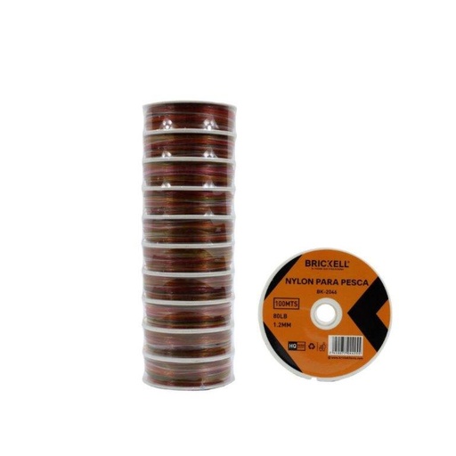 [7-691] NYLON DE PESCA 1.2MM/100M MULTICOLOR BRICKELL 7-691