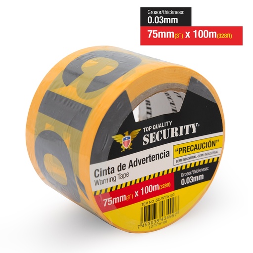 [7-706] CINTA DE PRECAUCION 100M SECURITY 7-706